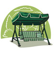 Garden swing vector image