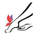 Hand and foot vector image