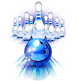 Blue bowling Blue bowling vector image