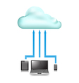 Cloud Store data upload vector image