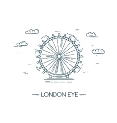 The London Eye flat line The London Eye flat line vector image
