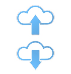Cloud data Upload vector image