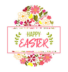 Easter egg decorated with different floral Easter egg decorated with different floral vector image