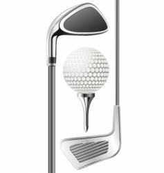 Golf club and ball vector image