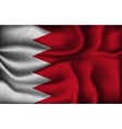 Crumpled flag of Bahrain on a light background vector image