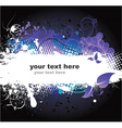 Grunge floral background vector image