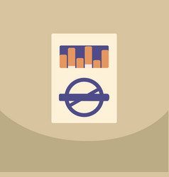 Open cigarettes pack box flat style Open cigarettes pack box flat style vector image