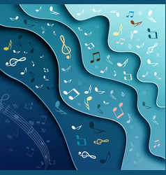 Music background abstract cover design with notes Music background abstract cover design with notes vector image