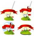 Golf emblems vector image