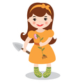 Gardening girl vector image