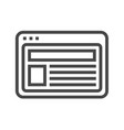Site thin line icon vector image