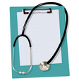 Stethoscope on the blank vector image