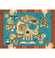 Treasure map on desk vector image