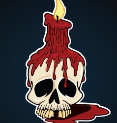 Skull with candle Skull with candle vector image