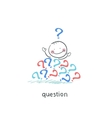 Questions vector image