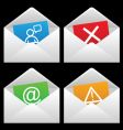 White mail envelopes vector image