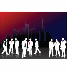 White men silhouettes vector image