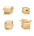 Cardboard boxes vector image