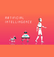 Modern robot and artificial intelligence Modern robot and artificial intelligence vector image