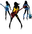 Sexy female rock band vector image
