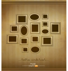 Vintage picture frames vector image