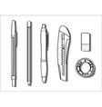 Stationary items vector image