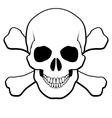 Skull and crossbones vector image