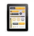 GUI elements for Tablet vector image