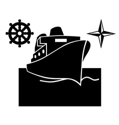 Ship on the water vector image