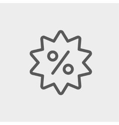 Discount tag thin line icon Discount tag thin line icon vector image