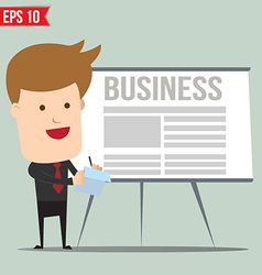 Business man writing a note - - EPS10 vector image
