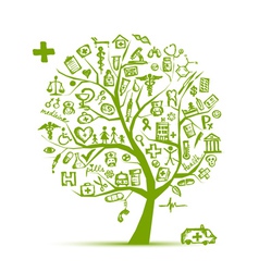 Medical tree concept for your design vector image