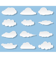 Clouds set vector image