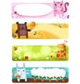 Cute animal card set vector image