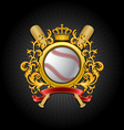 Coat of arms baseball symbol vector image