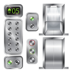 Set of elevator Royalty Free Vector Image - VectorStock