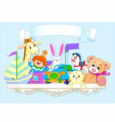 Toy shelf vector image