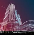 Future building vector image