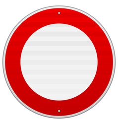 No Traffic Red Sign vector image