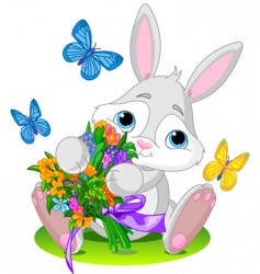 Cartoon rabbit vector image