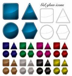 Gel glow icons vector image