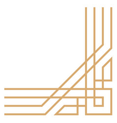 Art deco divider golden line retro header Vector Image