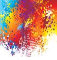 Ink splat rainbow background vector image