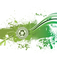 Grunge green background with recycle stamp vector image