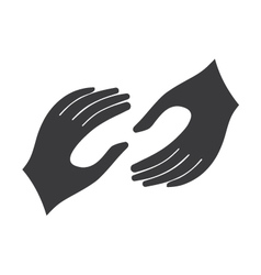 Helping hands logo vector image