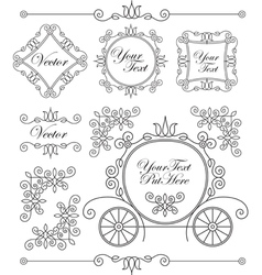 Set vintage ornaments vector image