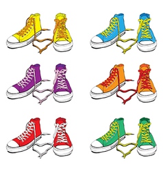 Sneakers set vector image