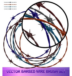 Barbed wire brushes vector image