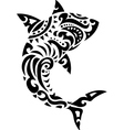 Shark tribal tattoo vector image