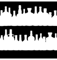 Silhouette alcohol bottle seamless pattern vector image